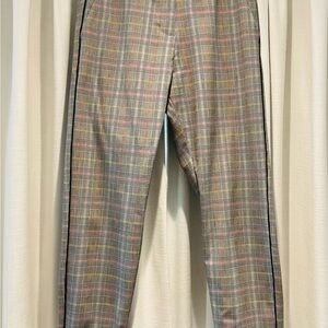 Women’s Plaid Pants - Gray, Yellow, Red and White